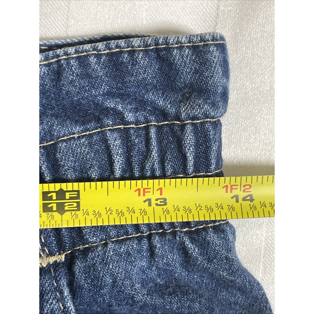 VTG American Profile Dungarees Denim Blue Jean Midi  Button Skirt Womens Size 12 - Picture 6 of 7